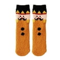 thumbnail image 1 of Xfvqtps Womens Christmas Socks Christmas Pattern Mid Tube Coral Fleece Thick Warm Socks Christmas Accessories Floor Sleep Socks Orange, 1 of 4