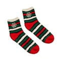 thumbnail image 1 of Xfvqtps Womens Christmas Socks Christmas Stripes Snowflake Pattern Mid Tube Coral Fleece Thick Warm Socks Christmas Accessories Floor Sleep Socks Red-01, 1 of 3