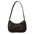thumbnail image 1 of Xfvqtps Womens Crescent Bag Fold Design Solid Color Simplicity Fashion Lightweight Portable Commuting Underarm Bag Brown, 1 of 7