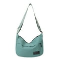 thumbnail image 1 of Xfvqtps Womens Crescent Bag Solid Color Simplicity Adjustable Shoulder Strap Fashion Lightweight Portable Commuting One Shoulder Bag Green, 1 of 6