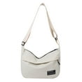thumbnail image 1 of Xfvqtps Womens Crescent Bag Solid Color Simplicity Adjustable Shoulder Strap Fashion Lightweight Portable Commuting One Shoulder Bag White, 1 of 9