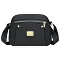 thumbnail image 1 of Xfvqtps Womens Crossbody Bag Large Capacity Multi Compartment Adjustable Shoulder Strap Oxford Cloth Inclined Shoulder Bag Black, 1 of 4