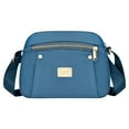 thumbnail image 1 of Xfvqtps Womens Crossbody Bag Large Capacity Multi Compartment Adjustable Shoulder Strap Oxford Cloth Inclined Shoulder Bag Light Blue, 1 of 1