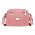 thumbnail image 1 of Xfvqtps Womens Crossbody Bag Large Capacity Multi Compartment Adjustable Shoulder Strap Oxford Cloth Inclined Shoulder Bag Pink, 1 of 1