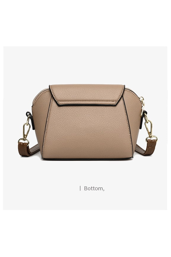 Womens Crossbody Bag Solid Color Simplicity Ins Adjustable Shoulder Strap Fashion Versatile Grace Leather Inclined Shoulder Bag Khaki