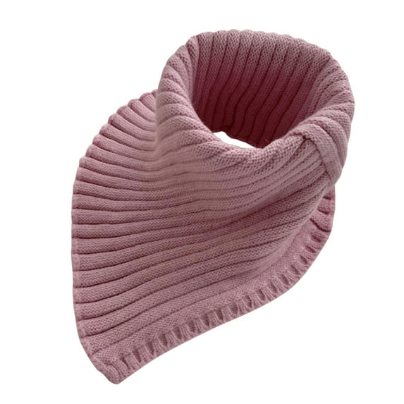 Xfvqtps Womens False Collar Knitted Solid Color Turtleneck Chuniky Detachable Neck Warmer Elastic Soft Thermal Winter Triangular Shawl Scarves Pink