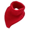 thumbnail image 1 of Xfvqtps Womens False Collar Knitted Solid Color Turtleneck Chuniky Detachable Neck Warmer Elastic Soft Thermal Winter Triangular Shawl Scarves Red, 1 of 4