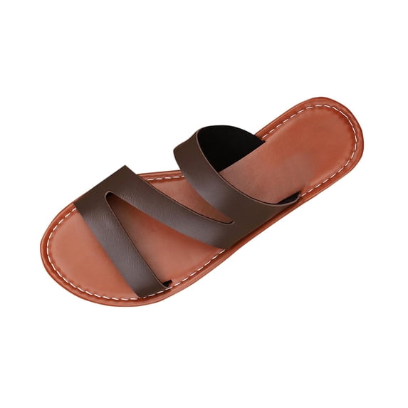 Xfvqtps Womens Flat Sandals Slip on Casual Shoes Cross Strap Open Toe Breathable Slide Sandals for Spring Summer Outdoor