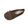 thumbnail image 1 of Xfvqtps Womens Flats Slip on Loafers Bow Pointed Toe Ballet Flat Comfort Cushioned Insole Lightweight Flexible Sole Coffee, 1 of 7
