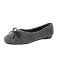 thumbnail image 1 of Xfvqtps Womens Flats with Bow Square Toe Suede Material Comfortable Shoes for Fall Winter Casual Wear Versatile Colors Plus Size Gray, 1 of 9