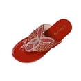 thumbnail image 1 of Xfvqtps Womens Flip Flop Flat Sandals Rhinestone Comfortable Casual Shoes for Spring Summer Beach, 1 of 9