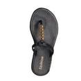 thumbnail image 1 of Xfvqtps Womens Flip Flops Large Size Beaded Flat Bottomed Split Toe Fashion Breathable Comfortable Non-Slip Summer Beach Casual Slippers Black, 1 of 8
