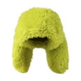 thumbnail image 1 of Xfvqtps Womens Fluffy Plush Hat with Two Long Rabbit Ears Cute Solid Color Windproof Coldproof Warm Thickened Fall Winter Soft Beanie Green, 1 of 2