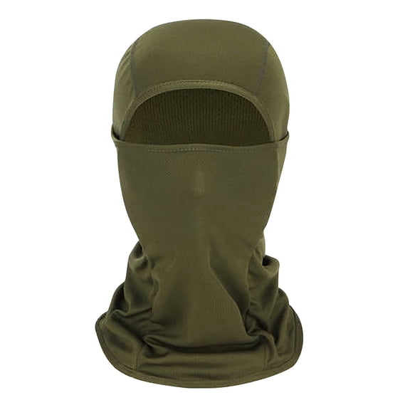 Xfvqtps Womens Full Face Tactical Mask Solid Color Balaclava Breathable Sunshade Outdoor Cycling Motorcycle Ski Hooded Hat Army Green