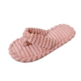 thumbnail image 1 of Xfvqtps Womens Fuzzy Flip Flops Winter Warm Flat House Shoes Soft Sole Non Slip Indoor Slides Cozy Ladies Home Slippers, 1 of 9
