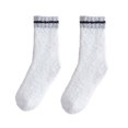 thumbnail image 1 of Xfvqtps Womens Fuzzy Socks Coral Fleece Mid Tube Simplicity Stripe Thickened Comfortable Soft Cozy Indoor Sleep Warm Winter Fluffy Socks White, 1 of 1