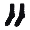 thumbnail image 1 of Xfvqtps Womens Fuzzy Socks Coral Fleece Mid Tube Solid Color Simplicity Thickened Comfortable Soft Cozy Indoor Sleep Warm Winter Fluffy Socks Black, 1 of 5