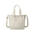 thumbnail image 1 of Xfvqtps Womens Handbag Large Capacity Solid Color Simplicity Multi-Purpose Fashion Lightweight Portable Canvas Crossbody Bag White, 1 of 8