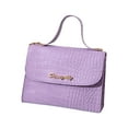 thumbnail image 1 of Xfvqtps Womens Handbag Metal Chain Stone Pattern Retro Style Texture Grace Square Leather Crossbody Bag Purple, 1 of 1