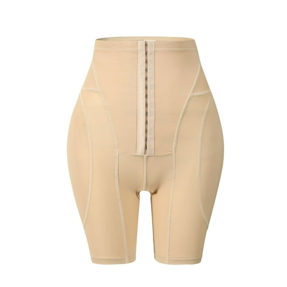 Xfvqtps Womens Hip and Butt Pads Shapewear with Hip Dip Pads High Waist Thigh Slimmer Shapewear Brief Shorts Beige