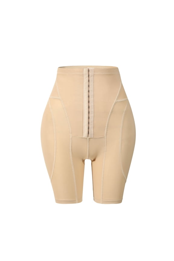 Womens Hip and Butt Pads Shapewear with Hip Dip Pads High Waist Thigh Slimmer Shapewear Brief Shorts Beige