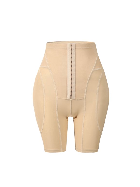 Womens Hip and Butt Pads Shapewear with Hip Dip Pads High Waist Thigh Slimmer Shapewear Brief Shorts Beige