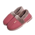 thumbnail image 1 of Xfvqtps Womens House Shoes Comfortable Fluffy Plush Simplicity Non Slip Waterproof Winter Leather Warm Shoes Pile and Thickening Flat Heel Ankle Boots Classic Round Toe Soft Soled Shoes Pink, 1 of 6