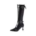 thumbnail image 1 of Xfvqtps Womens Knee High Boots Pointed Toe Stiletto Heel Winter Dress Boots with Back Zipper Fashionable Casual Fashion over the Knee Boots Black, 1 of 9