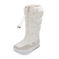 thumbnail image 1 of Xfvqtps Womens Lace up Snow Boots Chunky Sole Winter Mid Calf Boots Comfortable Warm Faux Fur Lined Casual Fashion Boots for Women White, 1 of 8