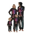 thumbnail image 1 of Xfvqtps Matching Family Pajamas Cool Skeleton Print Long Sleeved Hooded Jumpsuit Fashion Parent-Wear One Piece Sleepwear Black-Mom, 1 of 5
