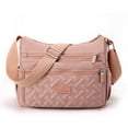 thumbnail image 1 of Xfvqtps Womens Messenger Bag Solid Color Simplicity Ins Adjustable Shoulder Strap Multi Compartment Waterproof Fashion Nylon Crossbody Bag Pink, 1 of 3