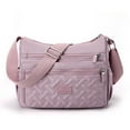 thumbnail image 1 of Xfvqtps Womens Messenger Bag Solid Color Simplicity Ins Adjustable Shoulder Strap Multi Compartment Waterproof Fashion Nylon Crossbody Bag Purple, 1 of 3