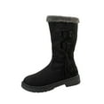 thumbnail image 1 of Xfvqtps Womens Mid Calf Winter Boots with Faux Fur Lining Side Zipper Lace up Detail for Cold Weather Black, 1 of 8