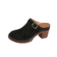 thumbnail image 1 of Xfvqtps Womens Mules Slide Sandals Block Heel Close Toe Buckle Strap Casual Slip on Spring Summer Office Wear Comfort, 1 of 9