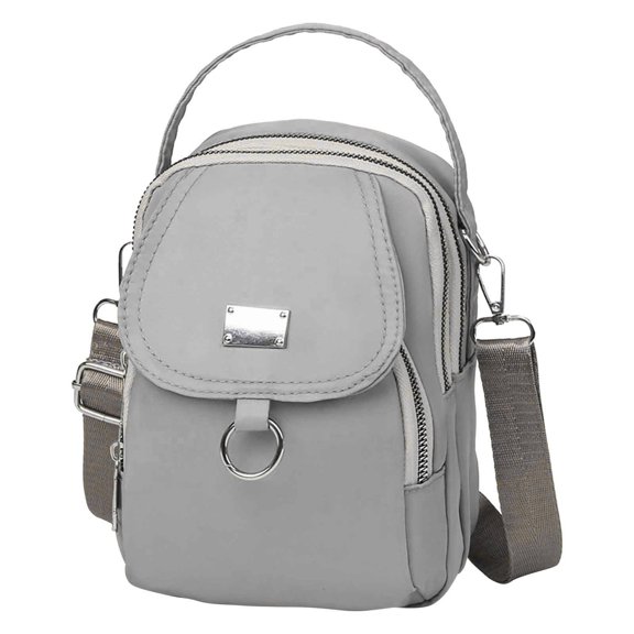 Xfvqtps Womens One Shoulder Crossbody Bag Large Capacity Multi Compartment Adjustable Shoulder Strap Inclined Shoulder Bag Khaki