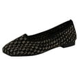 thumbnail image 1 of Xfvqtps Womens Plus Size Slip on Flats Breathable Knit Casual Shoes with Cushioned Insole Lightweight Comfortable Round Toe Shoes for Wide Feet Black, 1 of 6