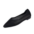 thumbnail image 1 of Xfvqtps Womens Pointed Toe Flats Breathable Mesh Knit Upper Flexible Sole Comfortable Walking Shoes for Women Fashion Flats Black, 1 of 8