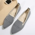 thumbnail image 1 of Xfvqtps Womens Pointed Toe Flats Breathable Slip on Casual Shoes with Cushioned Insole Lightweight Comfortable Shoes for Work Outdoor Daily Wear Gray, 1 of 9