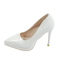 thumbnail image 1 of Xfvqtps Womens Pumps Classic Pointed Toe Patent Leather Heels Dress Stilettos for Wedding Party Office Wear Slender Heel, 1 of 9