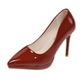 thumbnail image 1 of Xfvqtps Womens Pumps Classic Pointed Toe Patent Leather Heels Dress Stilettos for Wedding Party Office Wear Slender Heel, 1 of 9