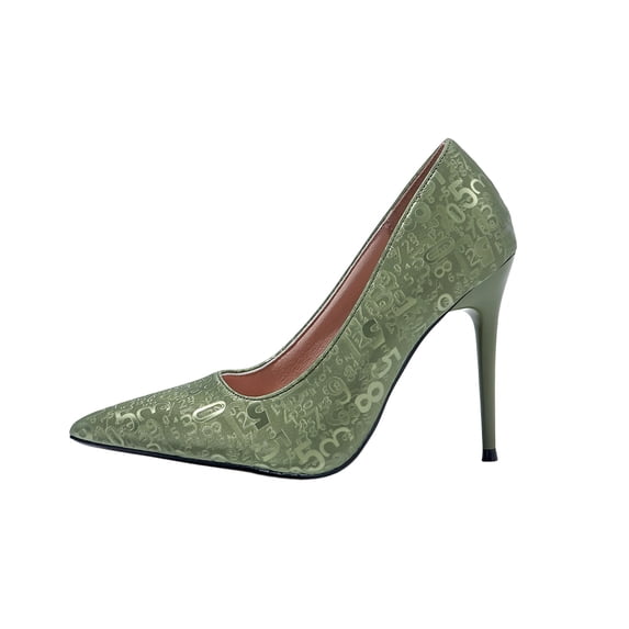 Xfvqtps Womens Pumps Classic Pointed Toe Patent Leather Print Heels Dress Stilettos for Wedding Party Office Wear Slender Heel