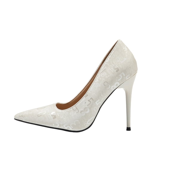 Xfvqtps Womens Pumps Classic Pointed Toe Patent Leather Print Heels Dress Stilettos for Wedding Party Office Wear Slender Heel