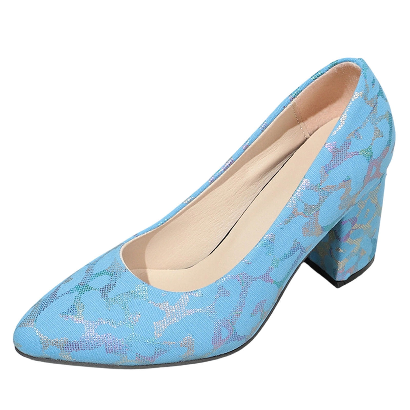 light blue womens dress shoes Perroquet Shoes Pebbled Leather Penny Loafers main image 0
