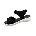 thumbnail image 1 of Xfvqtps Womens Sandals Elastic Mesh Thick Sole Soft Comfortable Breathable Non Slip Beach Summer Walking Sandals Black, 1 of 9