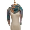 thumbnail image 1 of Xfvqtps Womens Scarf Double-Sided Plaid Multicolored Christmas Gift Elegant Soft Comfortable Thickened Triangle Warm Winter Pashmina Shawls and Wraps Green, 1 of 2