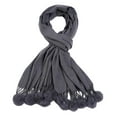 thumbnail image 1 of Xfvqtps Womens Scarf Long Knitting Solid Color Simplicity Pompom Tassels Fashion Elegant Windproof Coldproof Soft Comfortable Warm Fall Winter Scarves Gray, 1 of 5