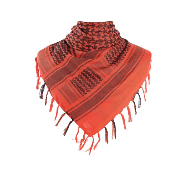 Xfvqtps Womens Scarf Plaid Print Tassels Fringe Retro National Style Multi-Functional Fashion Leisure Elegant Lightweight Four Seasons Satin Shawl Orange