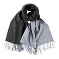 thumbnail image 1 of Xfvqtps Womens Scarf Tassels Color Blocking Double-Sided Christmas Gift Elegant Comfortable Thickened Warm Winter Evening Dresses Pashmina Shawls and Wraps Black, 1 of 5