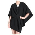 thumbnail image 1 of Xfvqtps Womens Shawl Wrap with Hole Solid Color Simplicity Elegant Casual Travel Scarf Wrap Cape Fashion Shoulder Tops Fall Winter Shawl Black, 1 of 4