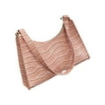 thumbnail image 1 of Xfvqtps Womens Shoulder Bag Armpit Stone Pattern Retro Style Texture Grace Leather Handbag Pink, 1 of 3